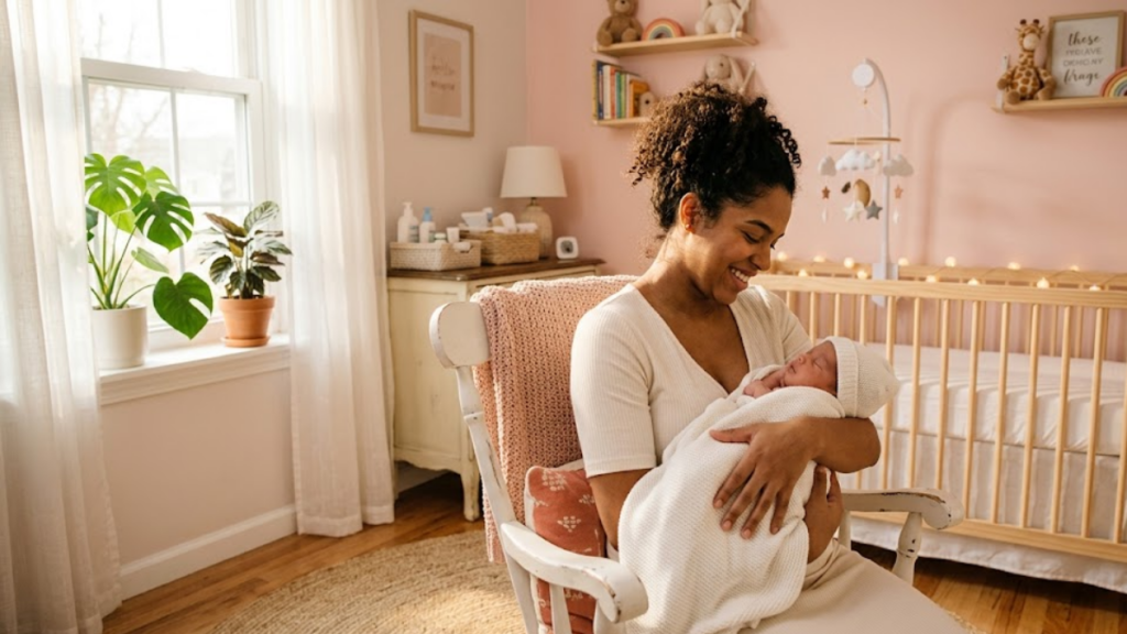 mãe se preparando para a chegada do bebê